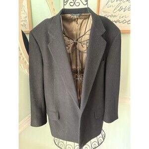 Jos. A. Bank Mens Blazer Black 100% Camel Hair 2 Button Jacket Sport Coat 46R